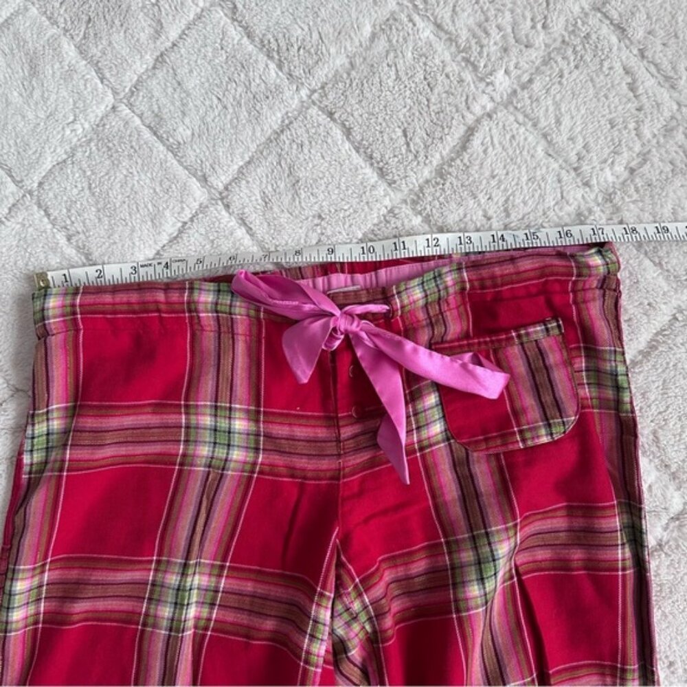 Victoria's Secret PINK | Red and Green Plaid Christmas Pajama Pants | Size Small - Picture 6 of 9
